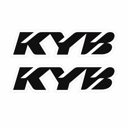 White/black KYB fork stickers
